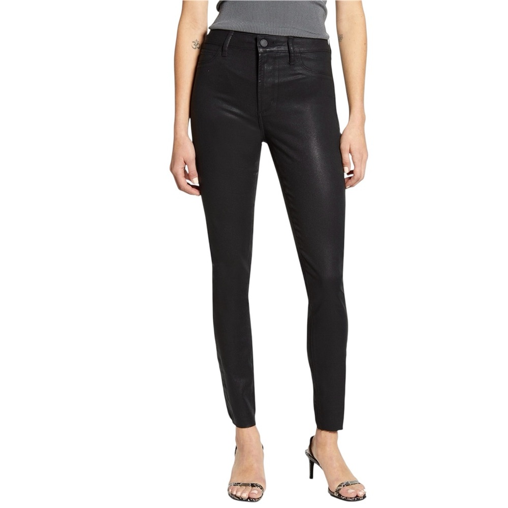 Articles of Society Black Coated High Rise Skinny Jeans Size 30